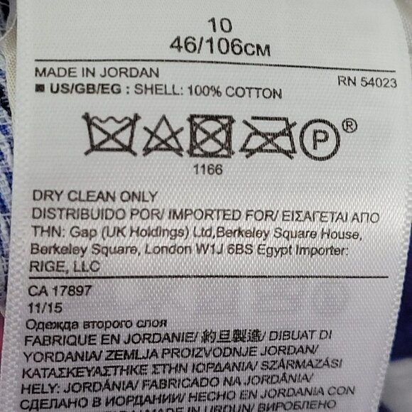 Banana Republic SZ 10 Ryan Fit Textured Painted Floral Slim Straight Pant EUC - Picture 9 of 11